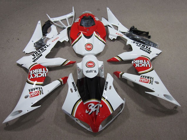 Purchase 2008-2016 Red White Lucky Strike Yamaha YZF R6 Replacement Motorcycle Fairings Canada Purchase 2008-2016 Red White Lucky Strike Yamaha YZF R6 Replacement Motorcycle Fairings Canada